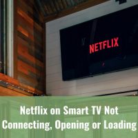 Flat screen TV showing Netflix