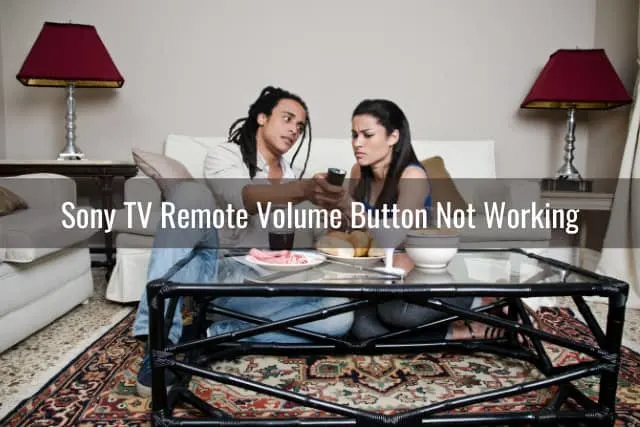Couple holding a remote
