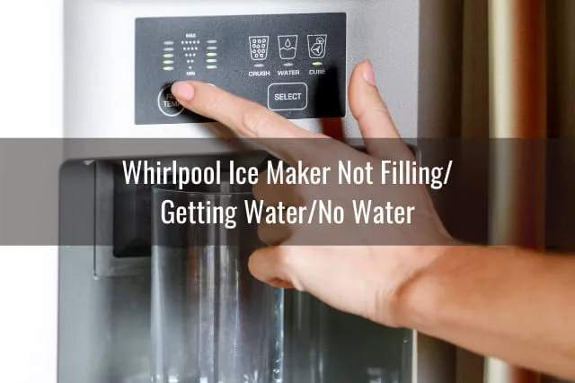Man pressing the start from the ice maker