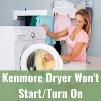 Female putting clothes into dryer