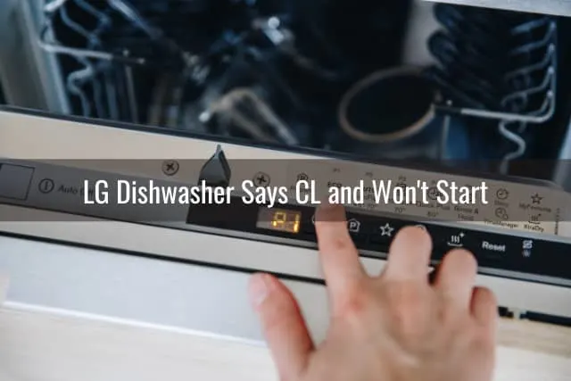 pressing the dishwasher