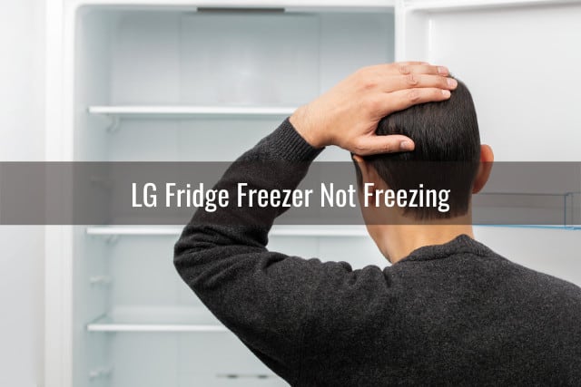 Confused man while looking at the fridge