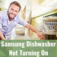 Man showing the dishwasher