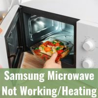 Putting food inside the microwave