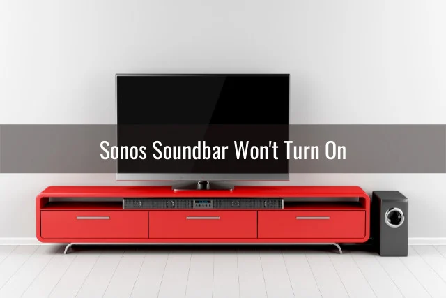 Soundbar below the flat screen TV