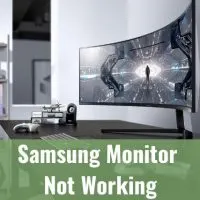 Monitor placed on the desk table