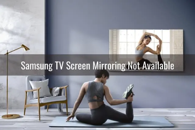 woman exercising while watching tv