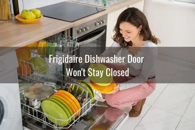 woman checking the dishwasher