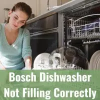 Woman arranging the plates in the dishwasher