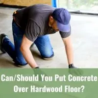 Man preparing concrete floors