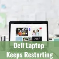 Dell Laptop in the desk table