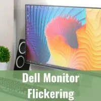 Dell monitor in desk table