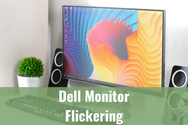Dell monitor in desk table