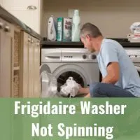 Man putting clothes in the dryer