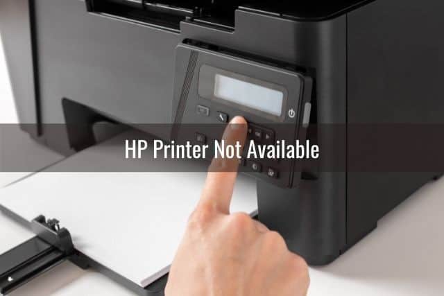 Finger pressing printer button