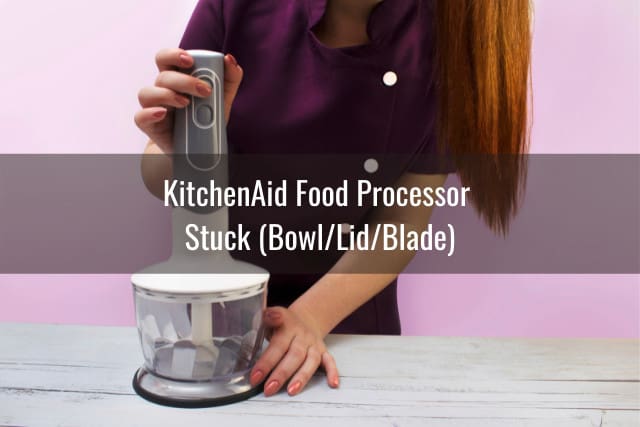 Woman using food processor