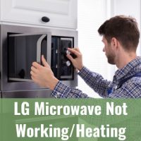 Man adjusting Microwave