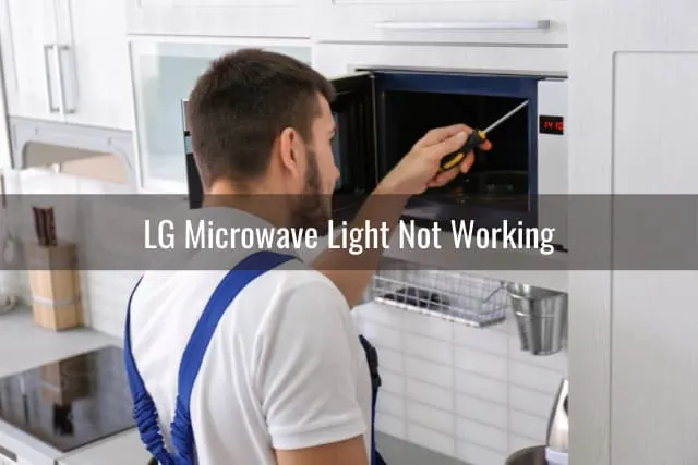Man fixing the microwave