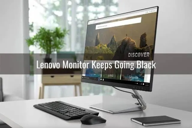 Computer monitor at work desk