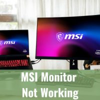 MSI monitor on the desk table