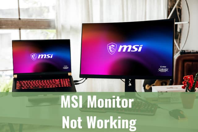 MSI monitor on the desk table
