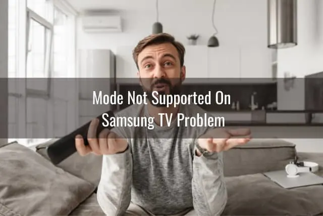 Confused Man while watching TV
