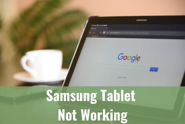 Samsung tablet on the table