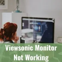 Woman looking at the monitor