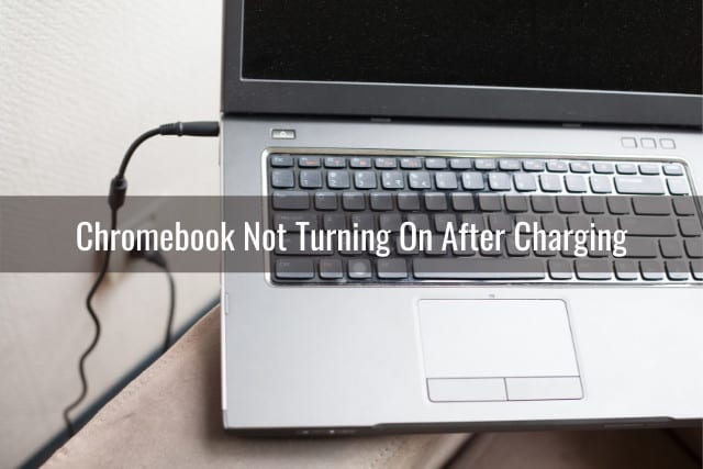 Laptop on the table while charging