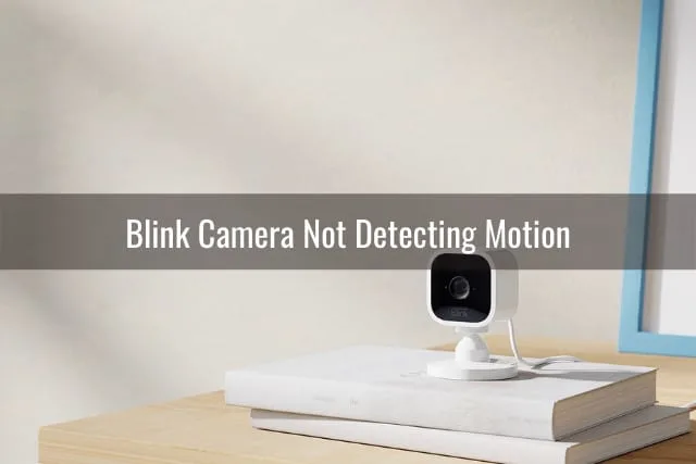 white blink camera on the table