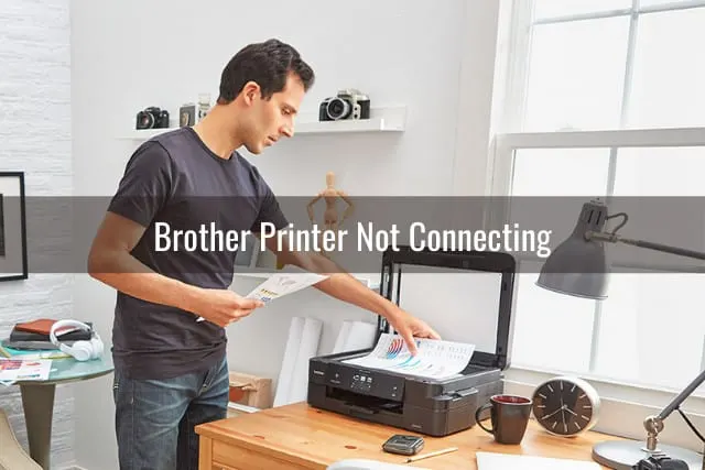 Man photocopy using the printer