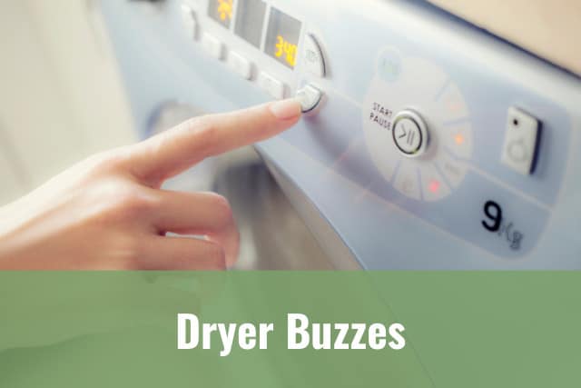 Pressing the on button of dryer