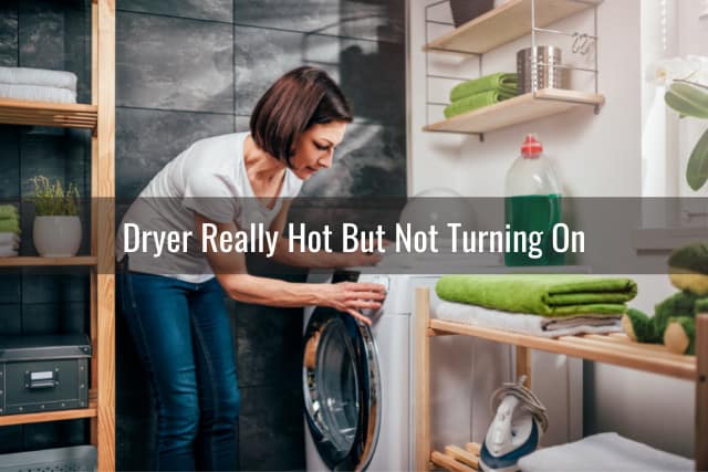 Woman adjusting the dryer