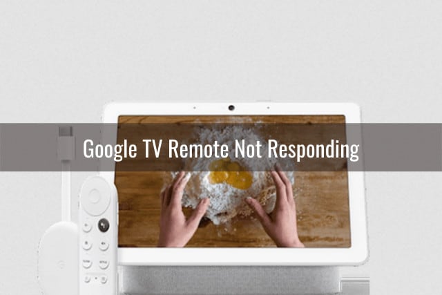 Google tv remote with white table