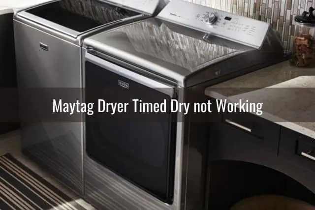 Side view of dryer and washing machine