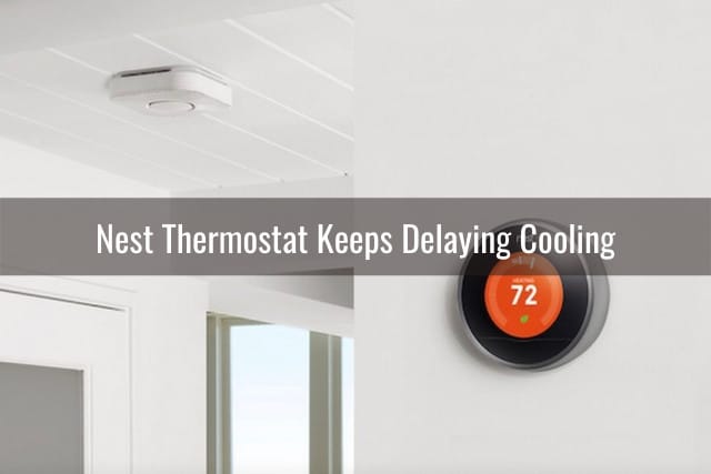 Nest thermostat cooling on the wall