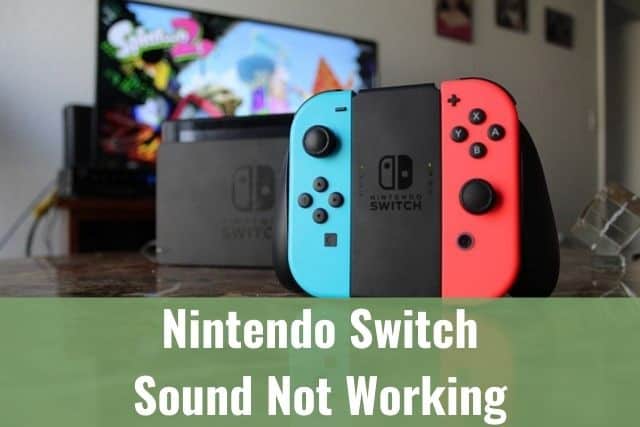 Nintendo Switch with TV in background