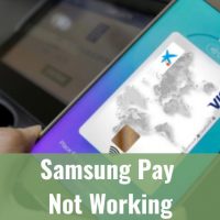 Holding a samsung pay