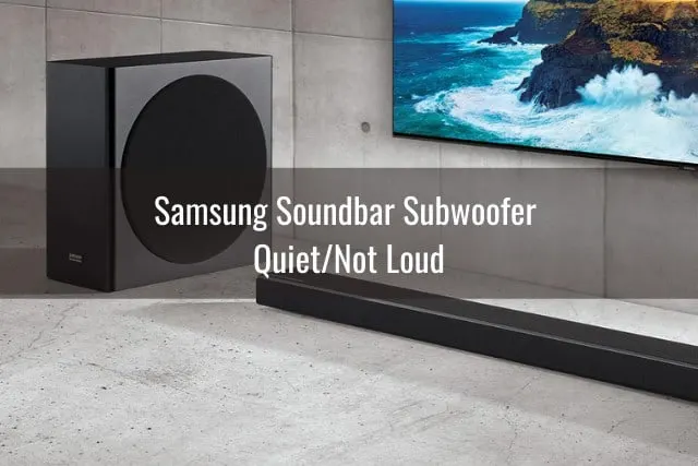 Subwoofer and soundbar with flatscreen TV