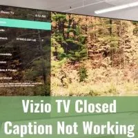 Modern TV inside menu for settings