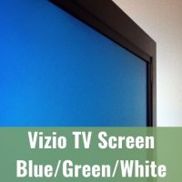 TV with blue screen