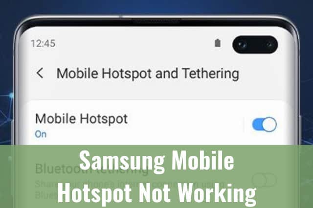 Samsung hotspot sample screen
