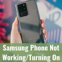Holding a samsung phone