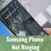 Holding a samsung phone