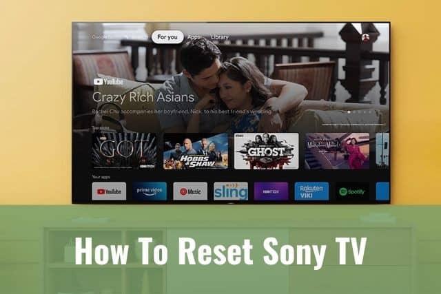 Modern TV with screen showing streaming app selection