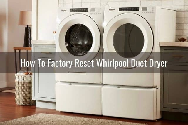 Front load Washer dryer machines in laundry room