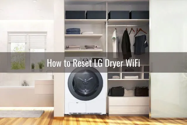 White LG dryer with closets