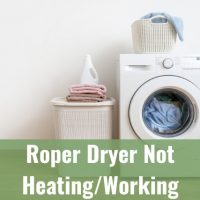 Dryer with clothes inside