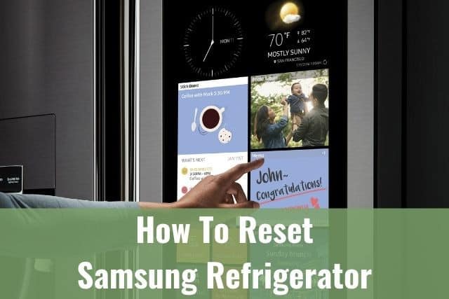 Refrigerator touch screen display menu