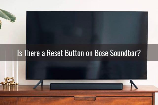 Black boose soundbar below the flatscreen tv